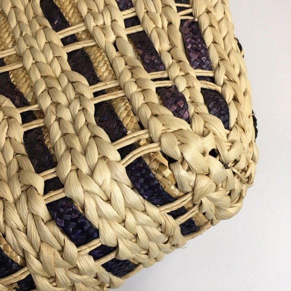 Straw Corn Husk Beach Tote Bag Hippie Satchel - Picture 8 of 10